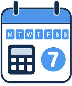 weekly calculator icon