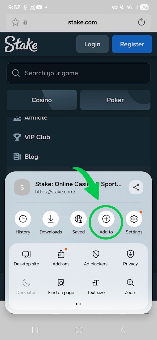 Tap Add to